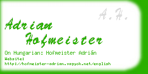 adrian hofmeister business card