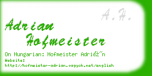 adrian hofmeister business card